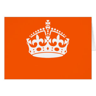 KEEP CALM CROWN on Orange Customise it