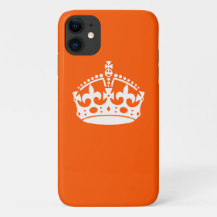 KEEP CALM CROWN on Orange Customise This! iPhone 11 Case