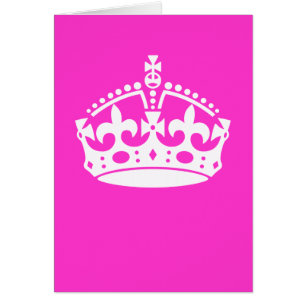 KEEP CALM CROWN Royal Icon on Pink Customise it