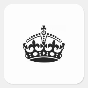 Keep Calm Crown Square Sticker