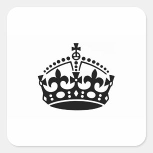 Keep Calm Crown Square Sticker