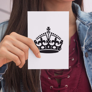 Keep Calm Crown Template Postcard