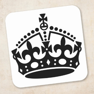 Keep Calm Crown Template Square Sticker