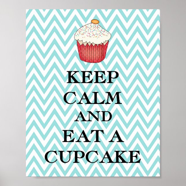 Keep Calm Cupcake Poster (Front)