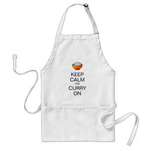 "Keep Calm & Curry On" bowl of rice Standard Apron