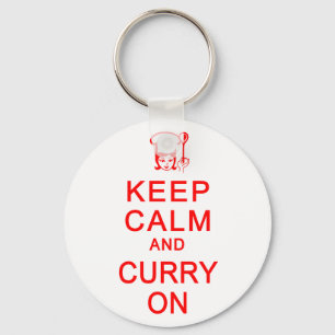 Keep Calm & Curry On key chain
