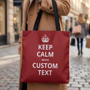 Keep Calm Custom Quote Template Tote Bag