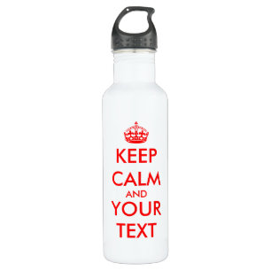 Keep calm   Customisable template. 710 Ml Water Bottle