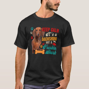 Keep Calm Dachshund Not A Shark Matching Dog T-Shirt