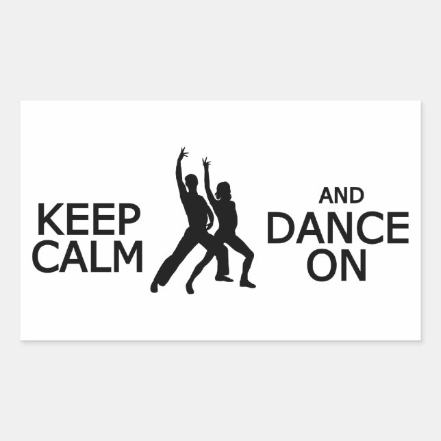 Keep Calm & Dance On custom colour stickers (Front)