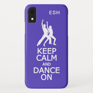 Keep Calm & Dance On custom mongram & colour iPhone XR Case