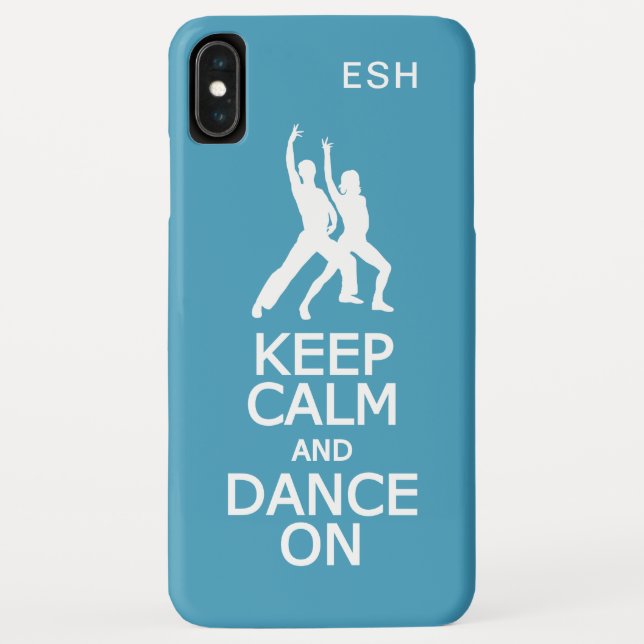 Keep Calm & Dance On custom mongram & colour Case-Mate iPhone Case (Back)
