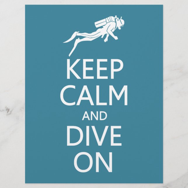 Keep Calm & Dive On custom colour fliers Flyer (Front)