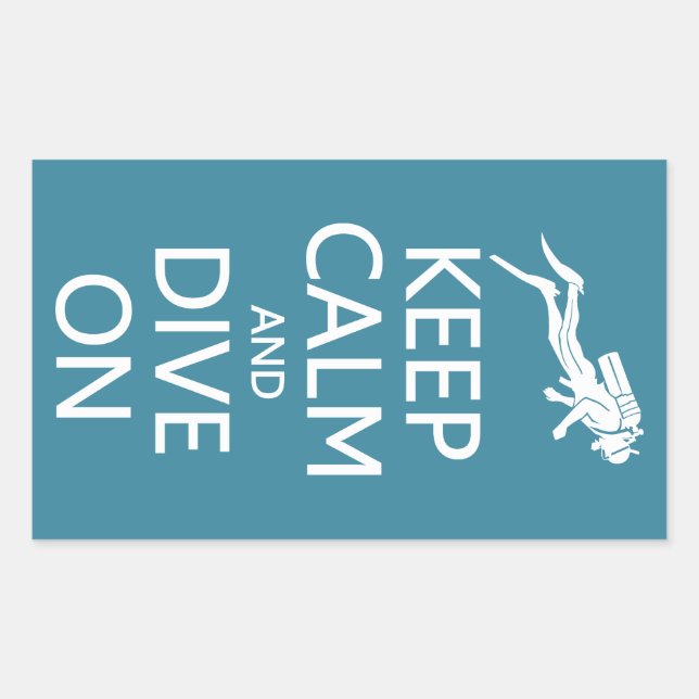 Keep Calm & Dive On custom colour stickers (Front)