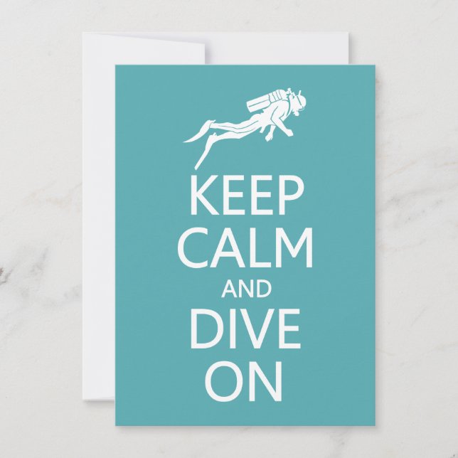 Keep Calm & Dive On custom invitation (Front)
