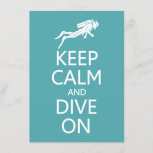 Keep Calm & Dive On custom invitation