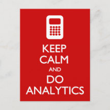 Keep Calm Do Analytics postcard