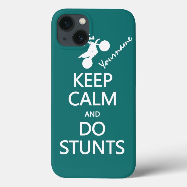 Keep Calm & Do Stunts custom colour iPad case (Back)