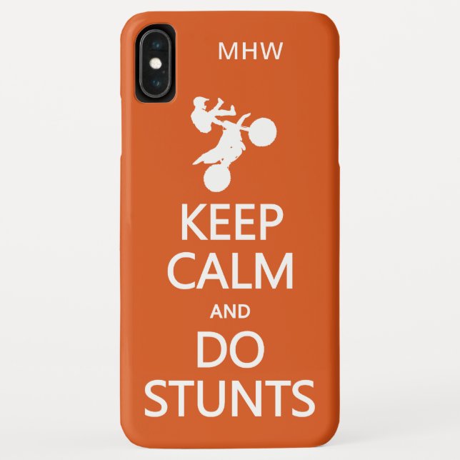 Keep Calm & Do Stunts custom monogram cases (Back)