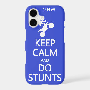 Keep Calm & Do Stunts custom monogram cases