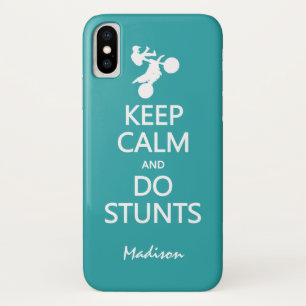Keep Calm & Do Stunts custom name & colour cases