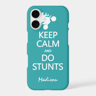 Keep Calm & Do Stunts custom name & colour cases
