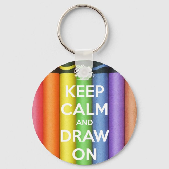 keep calm draw key ring (Front)
