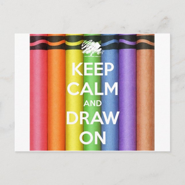 keep calm draw postcard (Front)