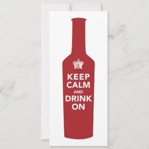 Keep Calm & Drink 40th Birthday Party Invitation
