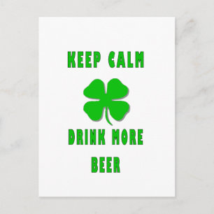 Keep Calm Drink More Beer Postcard