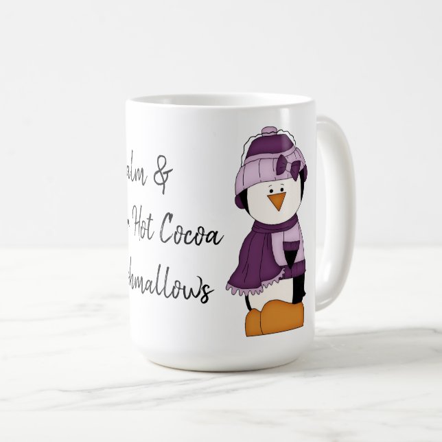 Keep Calm & Drink Your Hot Cocoa - Penguin Coffee Mug (Front Right)
