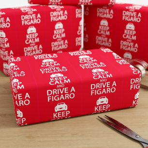 Keep Calm Drive Figaro Wrapping Paper