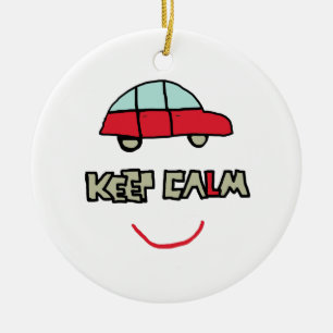 Keep Calm Driving Test Ceramic Ornament