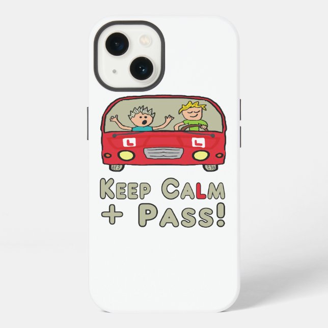 Keep Calm Driving Test iPhone Case (Back)