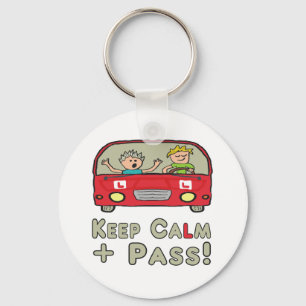 Keep Calm Driving Test Key Ring