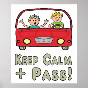 Keep Calm Driving Test Poster