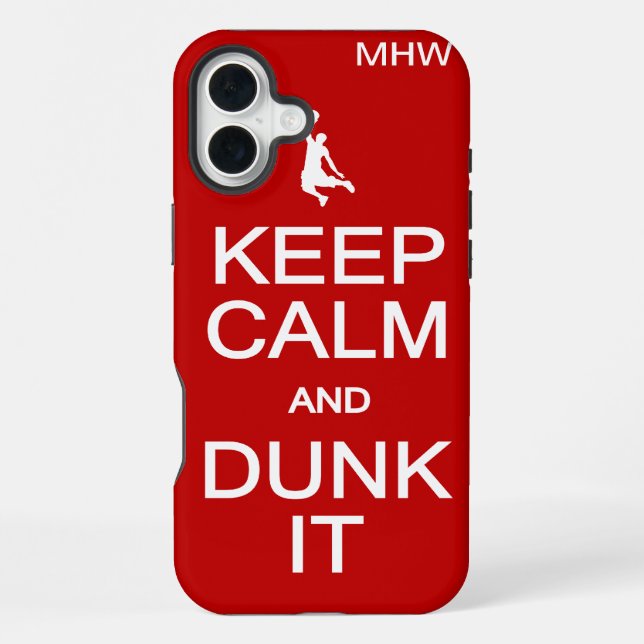 Keep Calm & Dunk It custom monogram cases (Back)