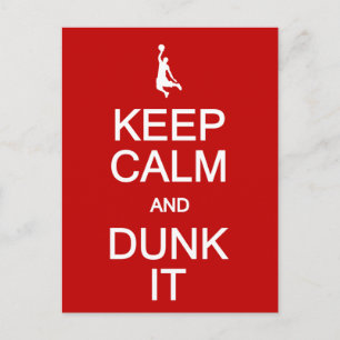 Keep Calm & Dunk It postcard, customise Postcard