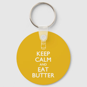 Keep Calm Eat Butter Key Ring