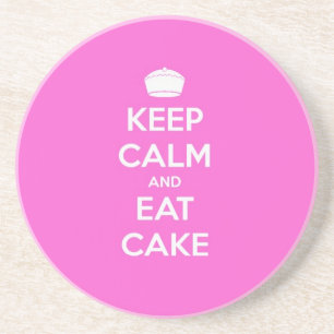 Keep Calm & Eat Cake Coaster