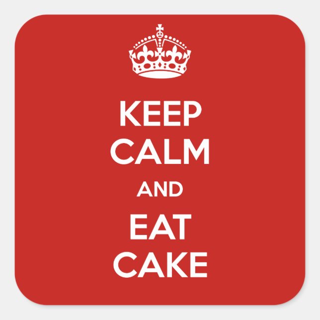 Keep Calm & Eat Cake Sticker (Front)