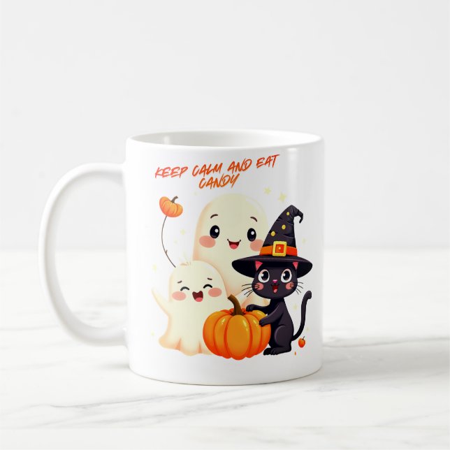 Keep Calm & Eat Candy- Halloween Coffee Mug (Left)