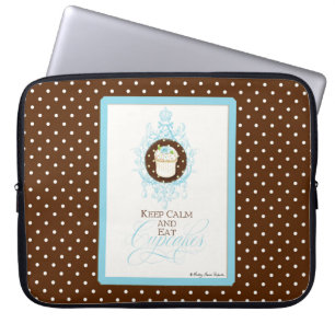 Keep Calm & Eat Cupcakes - Fashion Trendy Chic Laptop Sleeve