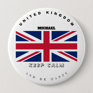 Keep Calm & English Flag Button