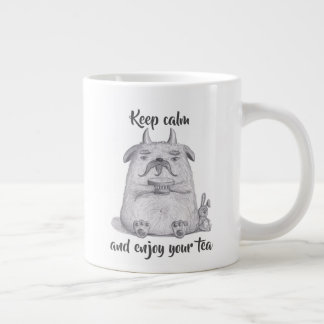 Keep Calm & Enjoy Your Tea/ Personalized/ Monster Large Coffee Mug