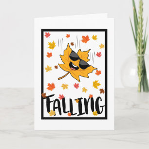 Keep Calm & Fall On Card