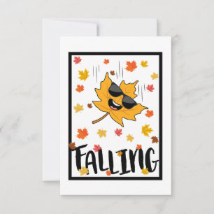 Keep Calm & Fall On Thank You Card