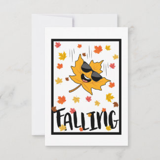 Keep Calm & Fall On Thank You Card
