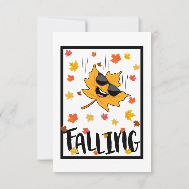 Keep Calm & Fall On Thank You Card (Front)