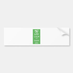 keep calm farm on bumper sticker
